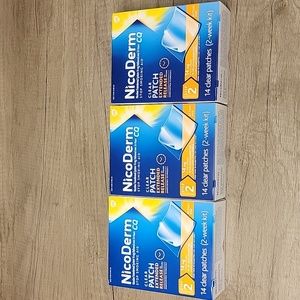 Nicoderm cq step 2 patches 14 patches box lot of 3 new sealed